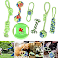 Miniatyrbilde 3 av 4: Hundesett med leker, 7 stk tauleker med ball, uforgjengelig tauleke for hunder, hundesett for valper, mellomstore og store hunder