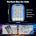 Miniatyrbilde 4 av 5: Rytmespillmaskin, Rask Push Pop Spill Pop it Spill Håndholdt Puslespillmaskin med Musikk & Lys, Fidget Spill Leke for Barn 3 4 5 6 7 8 9 (Blå) Blue