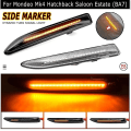 Miniatyrbilde 3 av 4: LED Dynamiske Lys For Ford Mondeo Mk4 2007-2015 Blinklys Sekvensielle Lamper 2stk Feilfri Sidemarkør Indikatorlys [kk] Dynamic Smoked Black