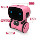 Miniatyrbillede 3 af 5: Interaktive Smart Robot Legetøj, Intelligent Robot Legetøj til Børn, Piger og Drenge Robot Legetøj 3-9 År, Stemmestyring & Berøringssans[D] Pink