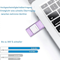 Miniatyrbilde 3 av 5: 128GB USB-minnepinne for telefon - Ekstern lagring for Android, PC, bærbar PC - Enkel dataoverføring