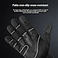 Pikkukuva 4 / 5: QX007 1 Pari Talvi Ulkoilu Lämpimät Käsineet Vedenpitävät Tuulenpitävät Käännettävät Sormenpäälliset Käsineet[D] Multicolor Black XL