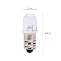 Pikkukuva 4 / 4: 5 kpl E10 LED-lamppua E10 DC 3v 4.5v Instrumenttilamppu E10 Indikaattorilamppu Vanhanaikainen Taskulamppu Lamppu xi