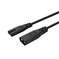 Pikkukuva 1 / 5: 16,4ft IEC320 C7 - Figure 8 C8 Virtakaapeli, Urosliitin naarasliittimeen