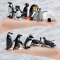 Miniatyrbilde 5 av 5: 11 stk/sett Pingvinmodell Minste Detalj Samleobjekt Solid Antarktiske Dyr Pingvin Figur Lekekombo For Hylledekor