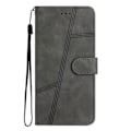 Miniatyrbillede 3 af 5: Syet Læder Telefonetui Til iPhone 16 Pro Max Grey
