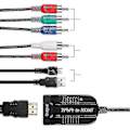 Pikkukuva 4 / 5: Komponentti-HDMI-muunnin, tukee 1080p, YPbPr-HDMI-sovitin, R/L-HDMI, 5RCA-HDMI