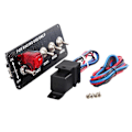 Miniatyrbillede 1 af 5: Bil 12V LED Toggle Tændingsswitch Panel Motorstart Trykknap Sæt Universal til 12V Power Speed black