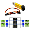Miniatyrbillede 5 af 5: ST-Link V2 Programmeringsenhed Emulator Downloader + 40Pin STM32F103C6T6 ARM STM32 SWD Minimum System