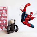 Miniatyrbillede 2 af 5: Spiderman Vægstickers 3D Effekt Stickers Værelses Dekoration Dekoration Kæmpe Genanbragbar Klæbende Vægsticker Børn Spiderman Vægstickers
