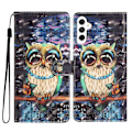 Miniatyrbilde 1 av 5: Etui i PU-lær med 3D-mønster for Samsung Galaxy A25 5G - Lommebok-design Owl