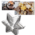 Miniatyrbillede 4 af 5: 10 stk. Seks-spidset Stjerne Biscuit Cookie Cutter Rustfrit Stål Bageudstyr