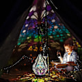 Miniatyrbilde 4 av 5: Stor Polarstjerne Gulvlampe, Bohemisk Dekorativ Gulvlampe, LED Fargerik 3D Projeksjon Hult Lampe, Diamant Retro Lampe, Egnet For Hjem, Fest, Jul
