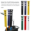 Miniatyrbild 3 av 5: Golf Alignment Stick Skydd Konstläder Vattentätt Golfklubbsfodral Hållare för Alignment Sticks[D] White