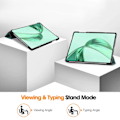 Miniatyrbillede 3 af 5: For Honor Pad X8a Etui Anti-Drop Læder Stativ Tablet Cover Blackish Green