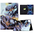 Miniatyrbillede 1 af 5: Etui til iPad Pro 11 (2018) / (2020) / iPad Air 11 (2024) / Air (2020) / (2022) PU Læder Mønster F Multicolor Peony Flower