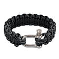 Miniatyrbillede 1 af 4: Armbånd Paracord Naimakka Classic Medium 21cm sort [kk]