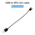 Miniatyrbillede 2 af 5: USB til 4-polet Computer Køleventilator Adapterkabel Fan Adapterkabel Computer Køler Adapterkabel