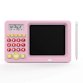 Pikkukuva 1 / 5: 2-in-1 Matematiikka Kirjoitustabletti Lapsille - Pinkki/Sininen, Opi Matemaattisia Operaatioita Lisää, Vähennä, Kerro, Jaa, LCD-Näyttö[D] pink