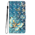 Miniatyrbillede 5 af 5: Samsung Galaxy A25 5G Etui i PU Læder med 3D Mønster Flip Wallet Telefon Cover Butterfly