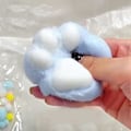 Pikkukuva 4 / 5: Käsintehdyt Taba Squishy Iso Kissantassu Silikonipuristuslelut Stressin Lievitykseen, Kissantassu Jättitassu Squishy Aistilelut Ahdistukseen ja Rentoutumiseen [D] Blue