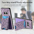 Miniatyrbillede 5 af 5: Til Nothing Phone (2a) Etui med Præget Mønster, Kortholder, Støttefod, Læder Bagcover [D] Multicolor Style B