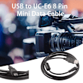 Miniatyrbillede 3 af 5: USB-kabel 150cm Lang Nem Forbindelse Stabil Transmission Højhastighedsoverførsel UC-E6 8-polet Kamera Mini USB-datakabel til Nikon