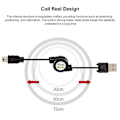 Miniatyrbillede 4 af 4: USB 2.0 til Mini 5-polet Indtrækkelig Datakabel Style1