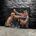 Miniatyrbild 2 av 2: Conor McGregor vs. Dustin Poirier Poster UFC Handgjorda Posters Canvas Print Väggkonst Man Cave Present Heminredning-wahahbbb1039