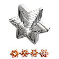 Miniatyrbillede 5 af 5: 10 stk. Seks-spidset Stjerne Biscuit Cookie Cutter Rustfrit Stål Bageudstyr