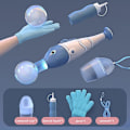 Miniatyrbillede 2 af 4: Elastisk Smog Boblemaskine Bobleblæser Sundt Smog Boblelegetøj til Børn[D] Pink Fish