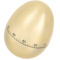 Miniatyrbillede 3 af 4: Kreativ Æggeform Timer Interessant Tids Påmindelsesværktøj Køkken Madlavningstimer Studenter Timer Golden 8x6.5cm