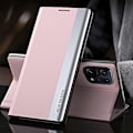 Miniatyrbilde 2 av 5: Electroplatert PU-lærveske med stativ og magnetisk feste for Oppo Find X5 Pro Pink