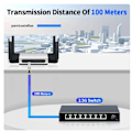 Miniatyrbillede 4 af 5: 2.5G SFP Modul 2500M Optisk Port til RJ45 Ethernet Port Gigabit 1000M Transceiver Modul 100 Meter Transmission Silver