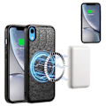Pikkukuva 3 / 5: DENIOR iPhone XR -kotelo PU-nahkainen puhelimen takakuori, yhteensopiva MagSafe[D]:n kanssa Black