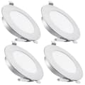 4x LED Interiör Spotlight 58-65mm 12V 3W 6400K för Husvagn Husbil Båt Husbåt Van Yacht[D]