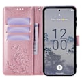 Miniatyrbilde 2 av 5: Etui til Nokia X30 5G med håndstropp, lommebok, klaff, PU-lær, sommerfugl og blomstermønster Multicolor Style B