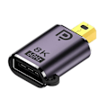 Miniatyrbillede 1 af 5: Mini Displayport til Displayport Konverter Adapter Understøtter 8K60Hz 7680x4320P[D] Mini DP M to DP F
