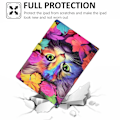 Miniatyrbillede 5 af 5: Etui til iPad Pro 11 (2018) / (2020) / iPad Air 11 (2024) / Air (2020) / (2022) PU Læder Mønster F Multicolor Rose Cat