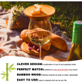 Miniatyrbilde 2 av 5: Vinglass-ost- og kjeksbrett Topper, 2024Ny Vinglass-ost- og kjeksbrett Topper, Ost- og kjeksbrett Vinglass Topper, Bambus Vinglass Topper Underlag [kk] 1 Pcs