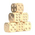 Miniatyrbild 3 av 5: 15mm Metalltärningar med Foder, 6-sidiga Gyllene Mahjongtärningar