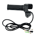 Pikkukuva 3 / 5: 36V Sähköpolkupyörän skootterin nopeuskaasukahva LCD-näytöllä ja kytkimellä EBike Twist Throttle Accelerator -ohjaustangon kahva [D] Black