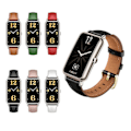 Miniatyrbild 3 av 5: Justerbart mjukt läderarmband för Huawei Fit Mini Watch [D] Black