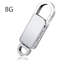 Miniatyrbilde 2 av 5: Mini Stemmeopptaker Nøkkelring 8GB USB Digital Lydinnspillingsenhet for Forelesninger, Taler, Møter Silver
