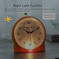 Miniatyrbild 4 av 5: Tyst Analog Alarmklocka, Tick-Free, För Tungsovare, Snooze, 6 Väckarklocksljud, Batteridriven och Ljusfunktioner, Enkel Inställning (Blå)