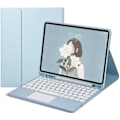 Miniatyrbillede 1 af 4: Galaxy Tab S6 Lite 10,4 tommer 2020 Model Sm-p610 Sm-p615 Tastatur Etui Med Touchpad Sød Rund Nøgle Farve Tastatur Aftagelig Bluetooth Touch Tastatur Blue