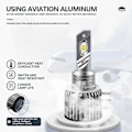 Miniatyrbilde 5 av 5: H15 LED Dagslys for Biler Frontlys 20000LM 80W for -/ /A180/- Q7 A6 A3/Golf 6 7 Silver