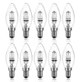 E14 C35 42w 2700k Varmvit Dimbar Halogen Ljusstake Glödlampa 220 - 240v 10st[D]