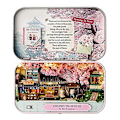 Pikkukuva 2 / 4: Tee-se-itse Nukkekodin Laatikko Teatteri Nukkekotisarja Huonekalut Pienoiskoossa Lapsille Lahjalelu [D] Multicolor The Realm of Cherry Blossoms