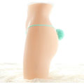 Miniatyrbild 4 av 5: Kaise Sexiga stringtrosor för kvinnor Söt kaninsvans G-string Pälsboll Bikini T-rygg Cosplay Underkläder Party Kostymgåva[D] Mint Green